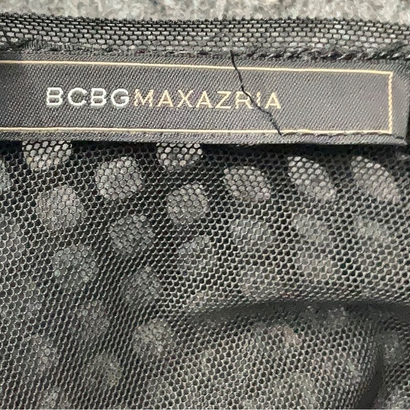 BCBGMaxAzria Jaylynn Mesh Bondage Goth Cocktail Dress XXS Bodycon Black & Nude - Picture 10 of 11